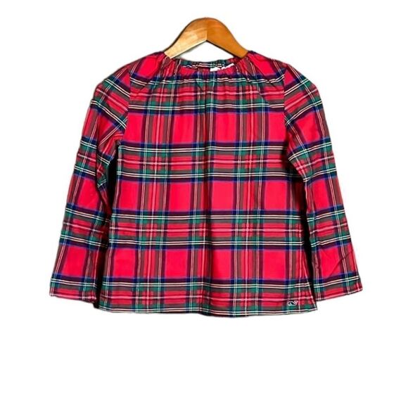 3 for $30! Vineyard vines girls flannel plaid top - Picture 1 of 9